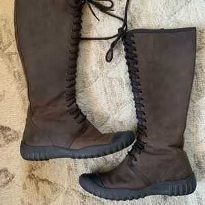 Cole Haan Waterproof Brown Lace-Up Boots
